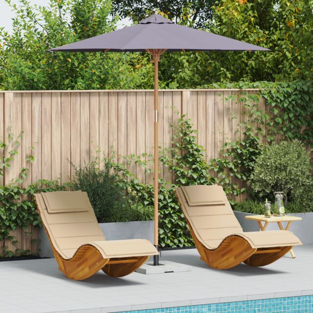 Berkfield Home Dark Grey Garden Parasol 240x260 cm Bamboo - image 1