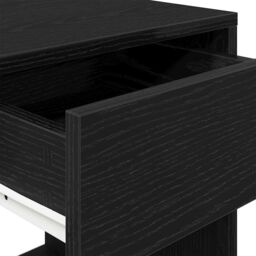 Berkfield Home Bedside Cabinets with Drawer 2 pcs Black Oak 35x34x66.5 cm - thumbnail 9