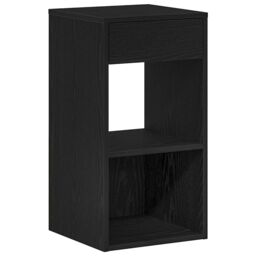 Berkfield Home Bedside Cabinets with Drawer 2 pcs Black Oak 35x34x66.5 cm - thumbnail 5