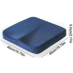 NESTLUNE Blue Memory Foam Seat Cushion Coccyx - Size: 100 cm x 190 cm - thumbnail 2