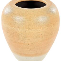 Wyld and Coco 34cm Hand-Painted Terracotta Vase Orange-Beige Ombre Vintage-Inspired in Orange - thumbnail 2
