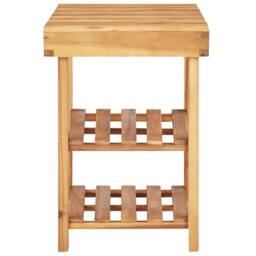 Berkfield Home Shoe Rack 90x32x46 cm Solid Acacia Wood in Brown - Size: 90 x 32 x 46 cm - thumbnail 3