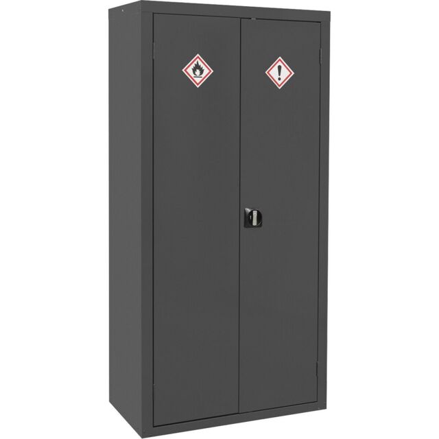 Loops CoSHH Substance Cabinet - 900 x 460 x 1800mm - Two Doors - 2-Point Key Lock - image 1