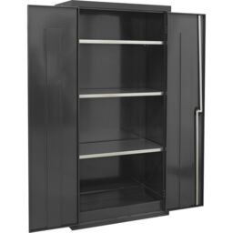 Loops CoSHH Substance Cabinet - 900 x 460 x 1800mm - Two Doors - 2-Point Key Lock - thumbnail 3