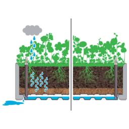 Berkfield Home Garden Raised Bed with Self Watering System Mocha 100x43x33 cm in Black - Size: 100 x 43 x 33 cm - thumbnail 6
