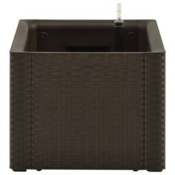 Berkfield Home Garden Raised Bed with Self Watering System Mocha 100x43x33 cm in Black - Size: 100 x 43 x 33 cm - thumbnail 4