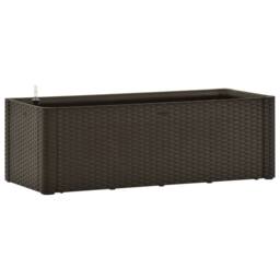 Berkfield Home Garden Raised Bed with Self Watering System Mocha 100x43x33 cm in Black - Size: 100 x 43 x 33 cm - thumbnail 2