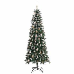 Berkfield Home Artificial Christmas Tree with 300 LEDs Green 86 x 86 x 210 cm - thumbnail 4