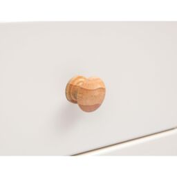 Cabinet Bits Castelli 5 Drawer Chest of Drawers Wood Knob in Off-White - thumbnail 4