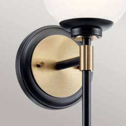 Netlighting Kichler Benno Bathroom Wall Lamp Black Champagne Bronze IP44 1x G9 in Brown - thumbnail 5