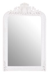 Orsina Stone Grey Wall Mirror For Modern Interiors, Vintage Style Wall Mirror, Luxurious Intricate Floral Mirror