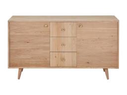Vente-unique Solid Oak Vanity Unit - Light Natural - 145 Cm - ZARENO in Light Oak - thumbnail 4