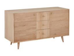 Vente-unique Solid Oak Vanity Unit - Light Natural - 145 Cm - ZARENO in Light Oak - thumbnail 5