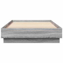 Berkfield Home Bed Frame without Mattress with LED Lights Grey Sonoma 100x200 cm - thumbnail 6