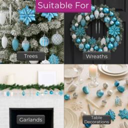 Neo Large 110PCS Christmas Tree Bauble Ornaments Set in Blue - thumbnail 5