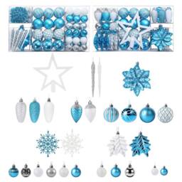 Neo Large 110PCS Christmas Tree Bauble Ornaments Set in Blue - thumbnail 7