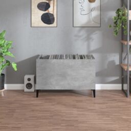 Berkfield Home Record Cabinet Concrete Grey 74.5x38x48 cm Engineered Wood - thumbnail 3