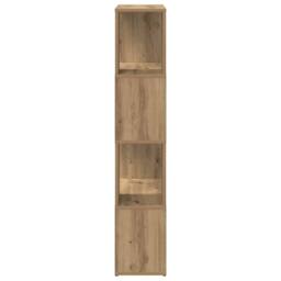 Berkfield Home TV Stand Artisan Oak Engineered Wood 60 cm x 24 cm x 124 cm in Brown - thumbnail 6