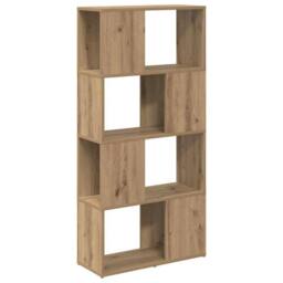 Berkfield Home TV Stand Artisan Oak Engineered Wood 60 cm x 24 cm x 124 cm in Brown