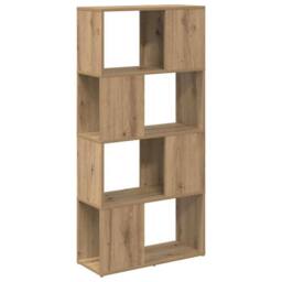 Berkfield Home TV Stand Artisan Oak Engineered Wood 60 cm x 24 cm x 124 cm in Brown - thumbnail 7