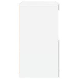 Berkfield Home Sideboard with LED Lights White 41x37x67 cm - Size: 41 x 37 x 67 cm - thumbnail 8