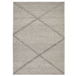 The Rug Shop UK Grey Modern Geometric Easy To Clean Cotton Backing Rug - Size: 200 cm x 290 cm - thumbnail 1