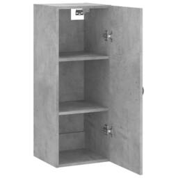 Berkfield Home Wall Mounted Cabinet Concrete Grey 34.5x34x90 cm - thumbnail 7