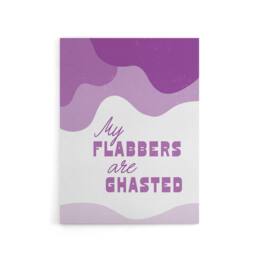 "Artery8 My Flabbers Are Ghasted Purple Word Play Funny Canvas Wall Art Print - Size: W12"" x H16""" - thumbnail 1