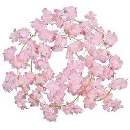 Neel Blue Artificial Silk Cherry Blossom Haning Vine - 144 Head - Baby Pink - 180cm long - thumbnail 2