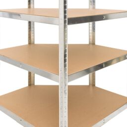 Berkfield Home 4-Layer Corner Shelf Silver Steel&Engineered Wood - thumbnail 8