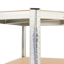 Berkfield Home 4-Layer Corner Shelf Silver Steel&Engineered Wood - thumbnail 7