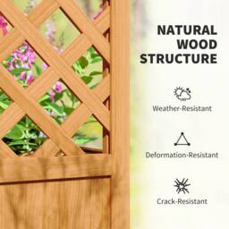 STILVORA Raised Garden Bed with Trellis 83 x 36 x 145 cm in Brown - thumbnail 7