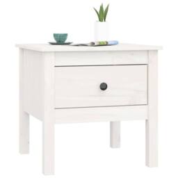 Berkfield Home Side Tables 2 pcs White 50x50x49 cm Solid Wood Pine - Size: 50 x 50 x 49 cm - thumbnail 6