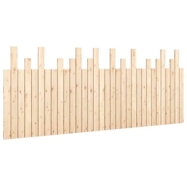 Berkfield Home Wall Headboard 204x3x80 cm Solid Wood Pine in Brown - Size: 204 x 3 x 80 cm - image 1