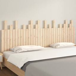 Berkfield Home Wall Headboard 204x3x80 cm Solid Wood Pine in Brown - Size: 204 x 3 x 80 cm - thumbnail 3