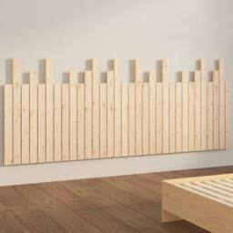 Berkfield Home Wall Headboard 204x3x80 cm Solid Wood Pine in Brown - Size: 204 x 3 x 80 cm - thumbnail 4