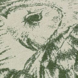 Wylder Nature Albus Barn Owl Floral Cushion in Green - Size: 45 cm x 45 cm - thumbnail 4