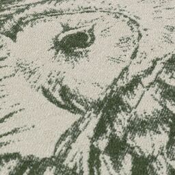 Wylder Nature Albus Barn Owl Floral Cushion in Green - Size: 45 cm x 45 cm - thumbnail 5