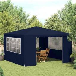 Berkfield Home Professional Party Tent with Side Walls 4x4 m Blue 90 g/m? in Navy - thumbnail 2