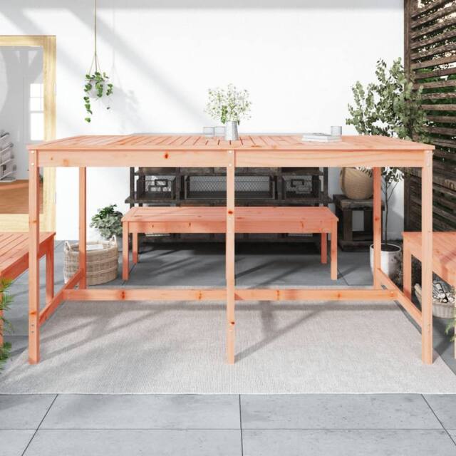 Berkfield Home Garden Table 203.5x90x110 cm Solid Wood Douglas in Light Tan - image 1