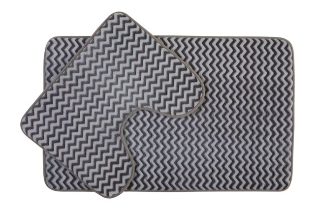 Orsina Soak Bath Mat Set in Dark Grey - image 1