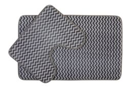 Orsina Soak Bath Mat Set in Dark Grey - thumbnail 1