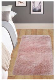 THE RUGS Soft Washable Collection Plain Design Shaggy Rug in Pink - SA-07 - Size: 140 cm x 200 cm - thumbnail 2