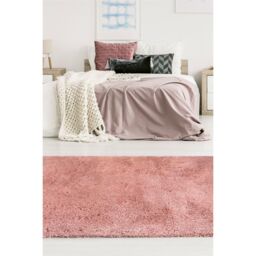 THE RUGS Soft Washable Collection Plain Design Shaggy Rug in Pink - SA-07 - Size: 140 cm x 200 cm - thumbnail 3
