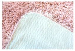 THE RUGS Soft Washable Collection Plain Design Shaggy Rug in Pink - SA-07 - Size: 140 cm x 200 cm - thumbnail 6