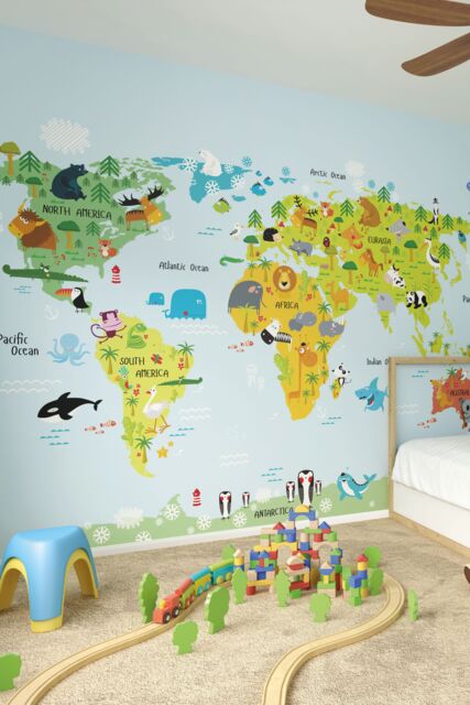 Origin Murals Whole Wide World Wall Mural - Size: W350 cm x H280 cm - image 1