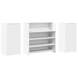 Berkfield Home Reception Desk White 200x50x103.5 cm Engineered Wood - thumbnail 7