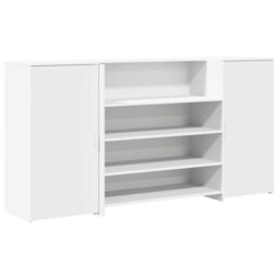 Berkfield Home Reception Desk White 200x50x103.5 cm Engineered Wood - thumbnail 2