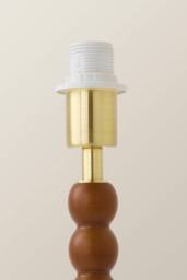ValueLights Bobbin Wooden Bobble Table Lamp Base in Walnut - thumbnail 3