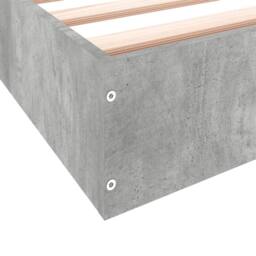 Berkfield Home Bed Frame without Mattress Concrete Grey 75x190 cm Small Single - thumbnail 8